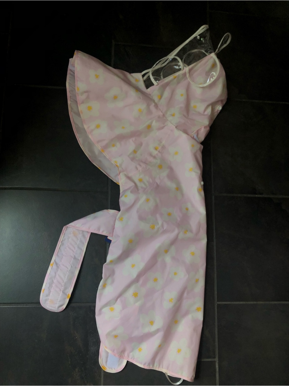 Top Paw Light Pink Daisy Rain Slicker